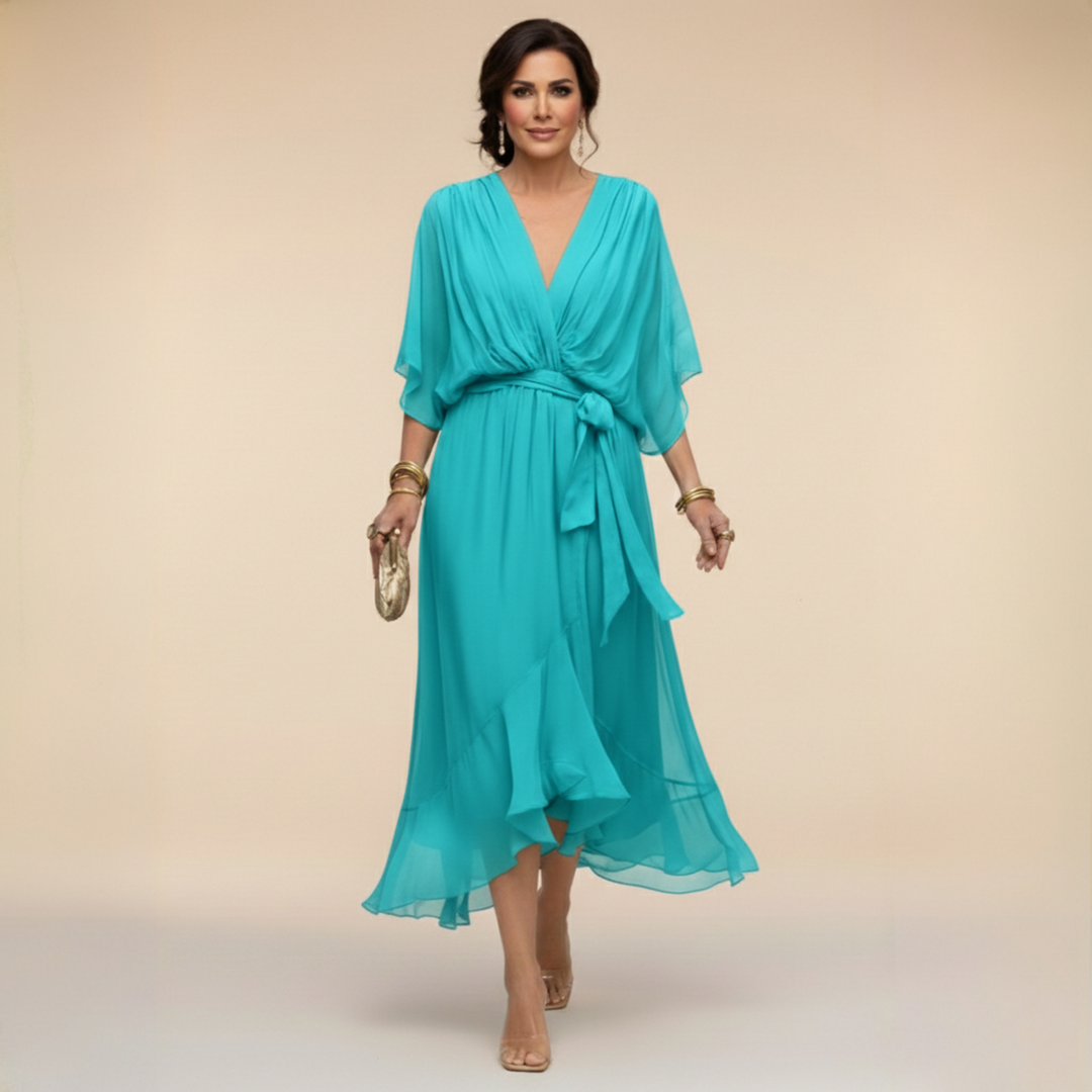 Sienna | Refined V-Neck Maxi Dress
