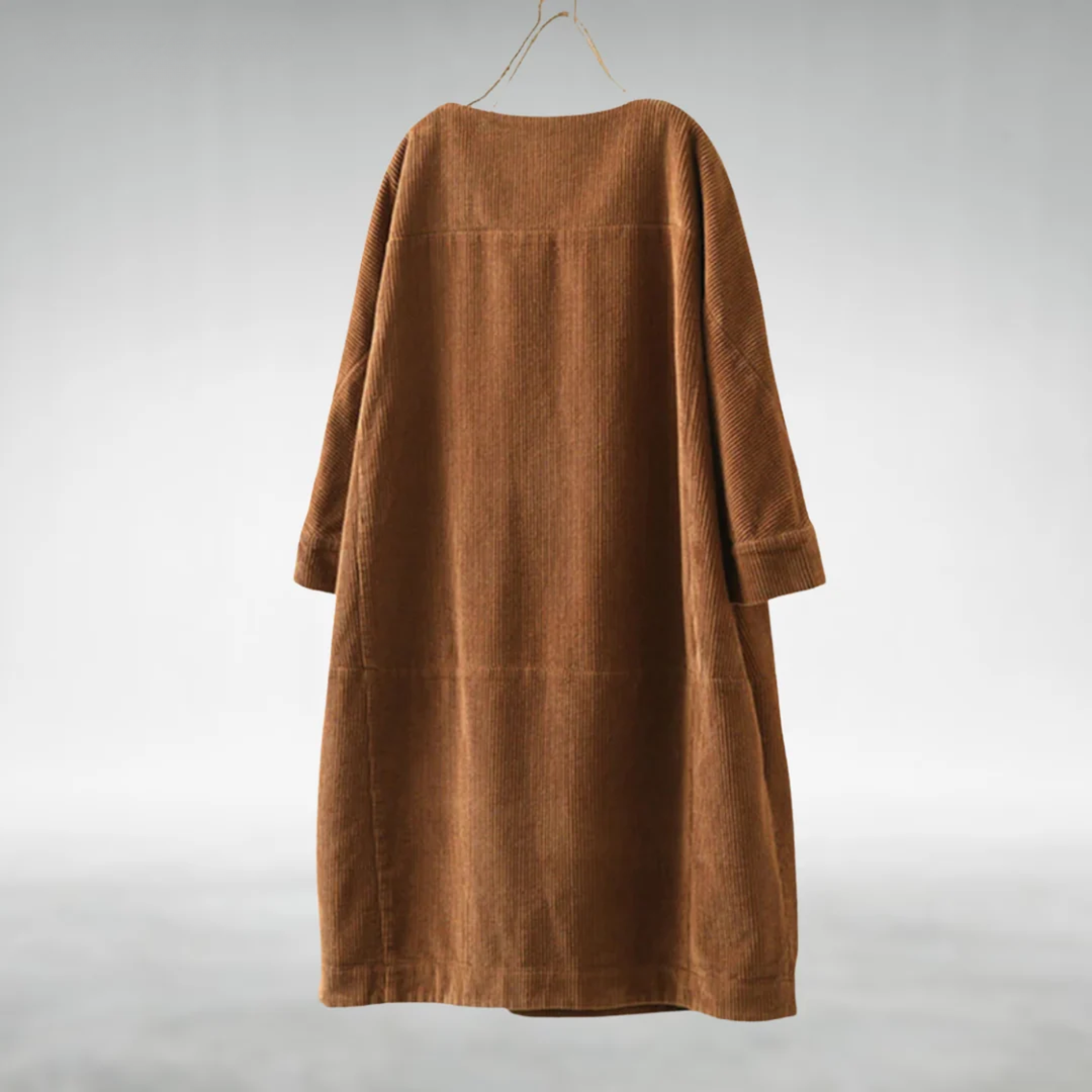 Tansy | Relaxed Corduroy Pocket Midi Dress