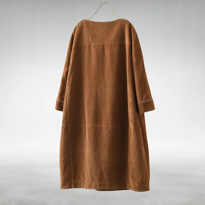 Tansy | Relaxed Corduroy Pocket Midi Dress