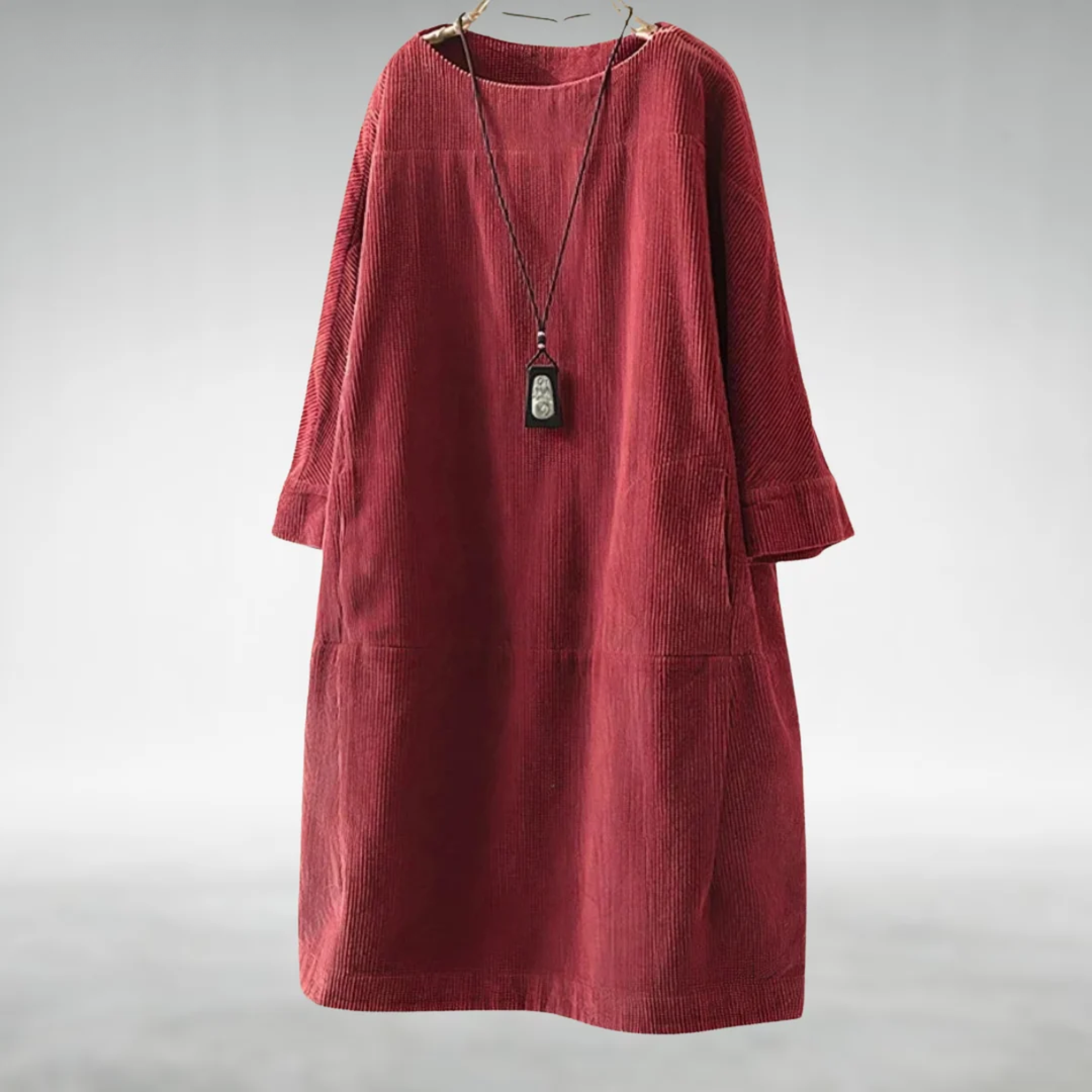 Tansy | Relaxed Corduroy Pocket Midi Dress