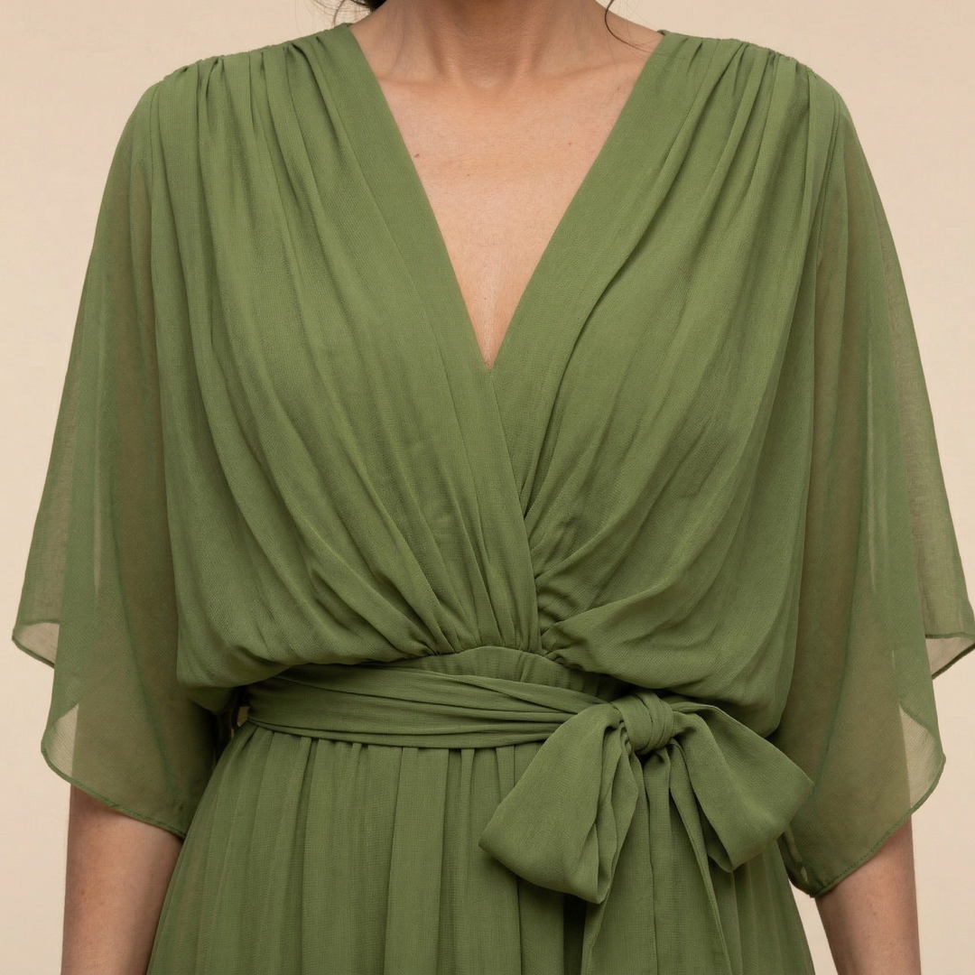 Sienna | Refined V-Neck Maxi Dress