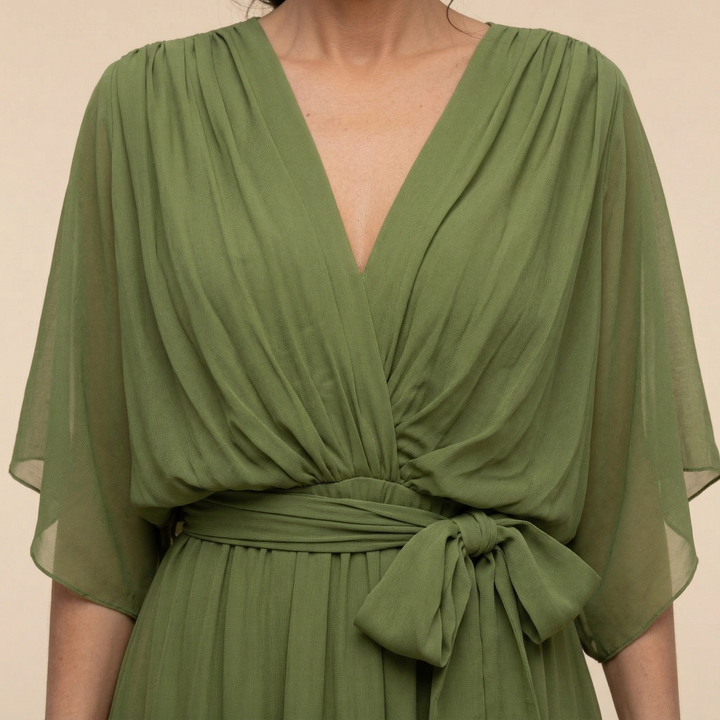 Sienna | Refined V-Neck Maxi Dress