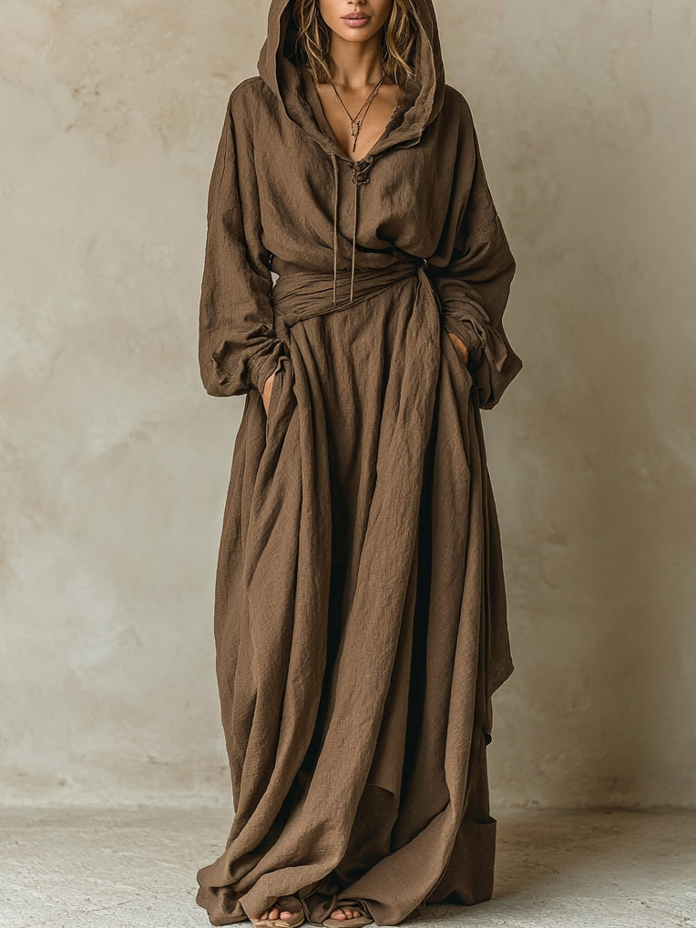 Rowena | Relaxed Hooded Maxi Dress