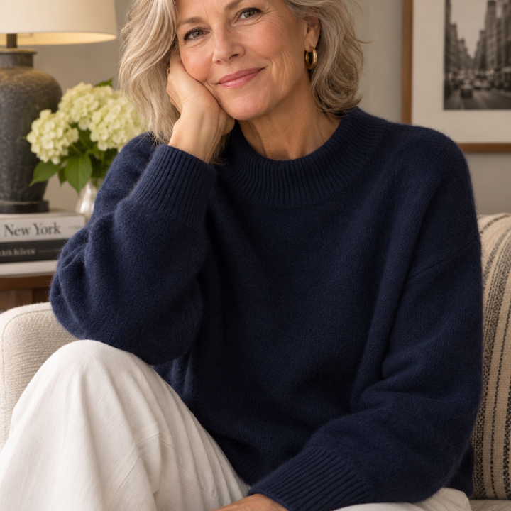 Alistair | Ribbed Mock-Neck Knit Jumper