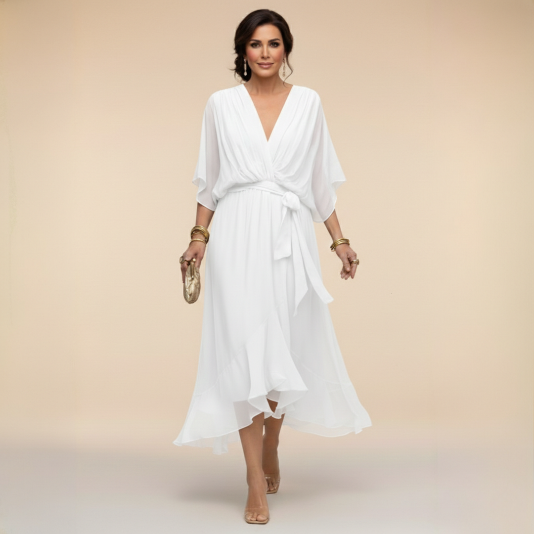 Sienna | Refined V-Neck Maxi Dress