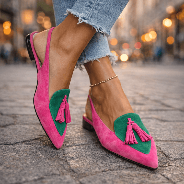 Pippa | Tassel Slingback Loafers