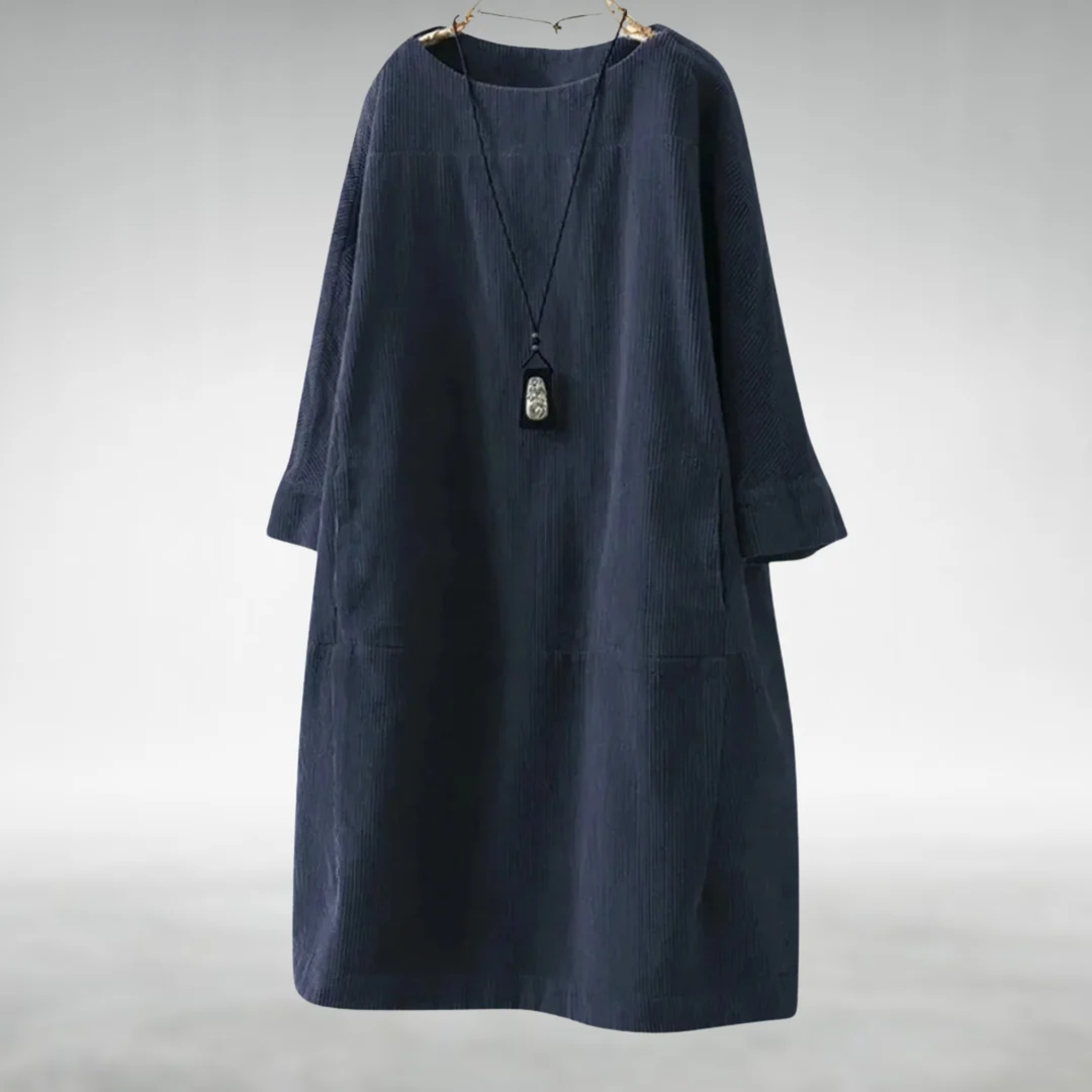 Tansy | Relaxed Corduroy Pocket Midi Dress