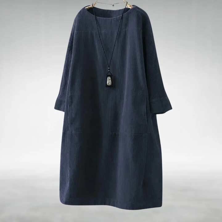 Tansy | Relaxed Corduroy Pocket Midi Dress