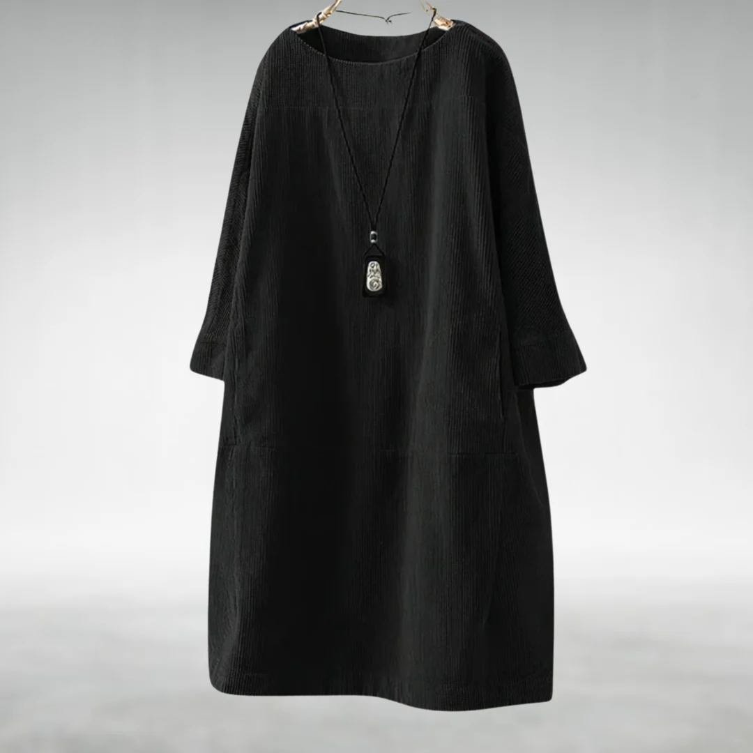 Tansy | Relaxed Corduroy Pocket Midi Dress