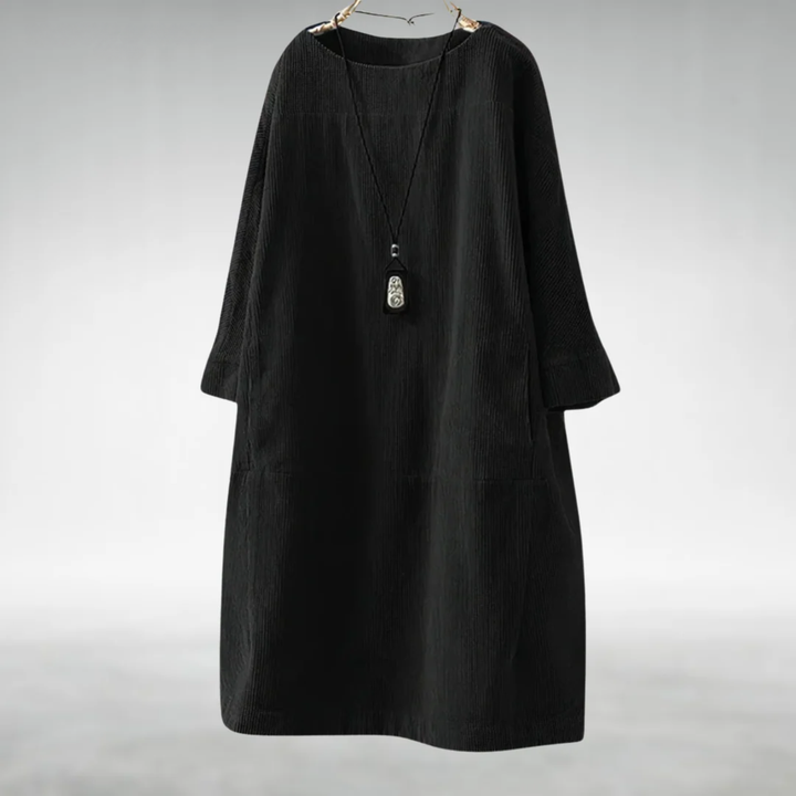 Tansy | Relaxed Corduroy Pocket Midi Dress