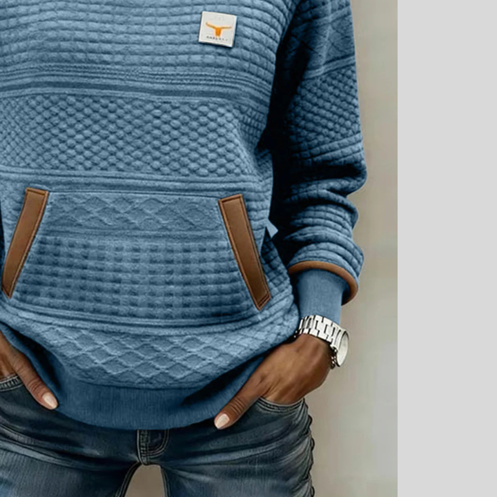 Sadie | Textured Colorblock Sweatshirt