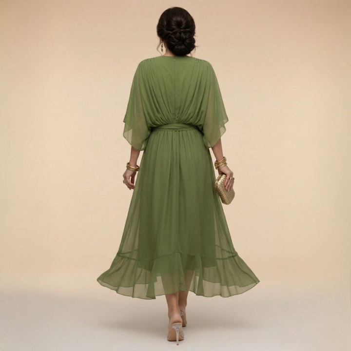 Sienna | Refined V-Neck Maxi Dress