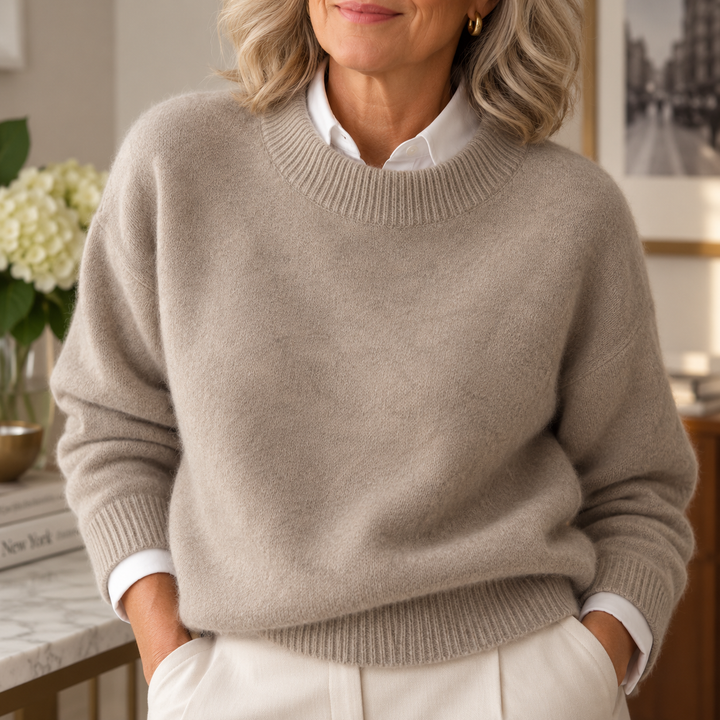 Alistair | Ribbed Mock-Neck Knit Jumper