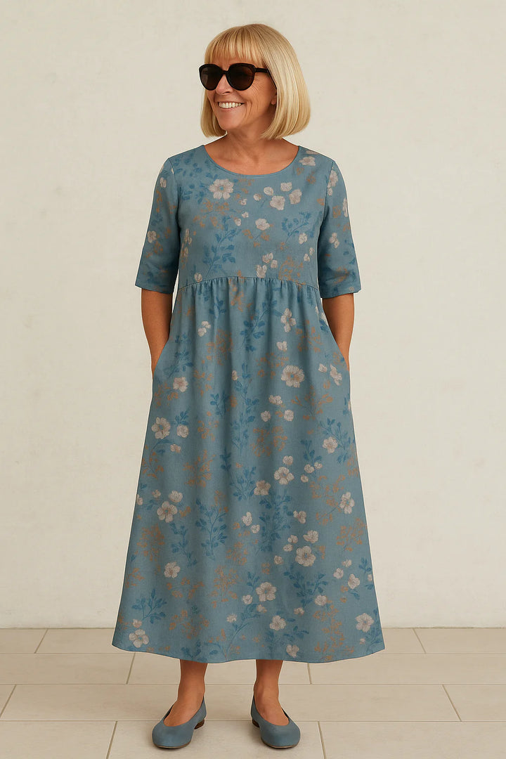 Eliza | Relaxed Midi Dress - Effortless Elegance, Everyday Comfort D
