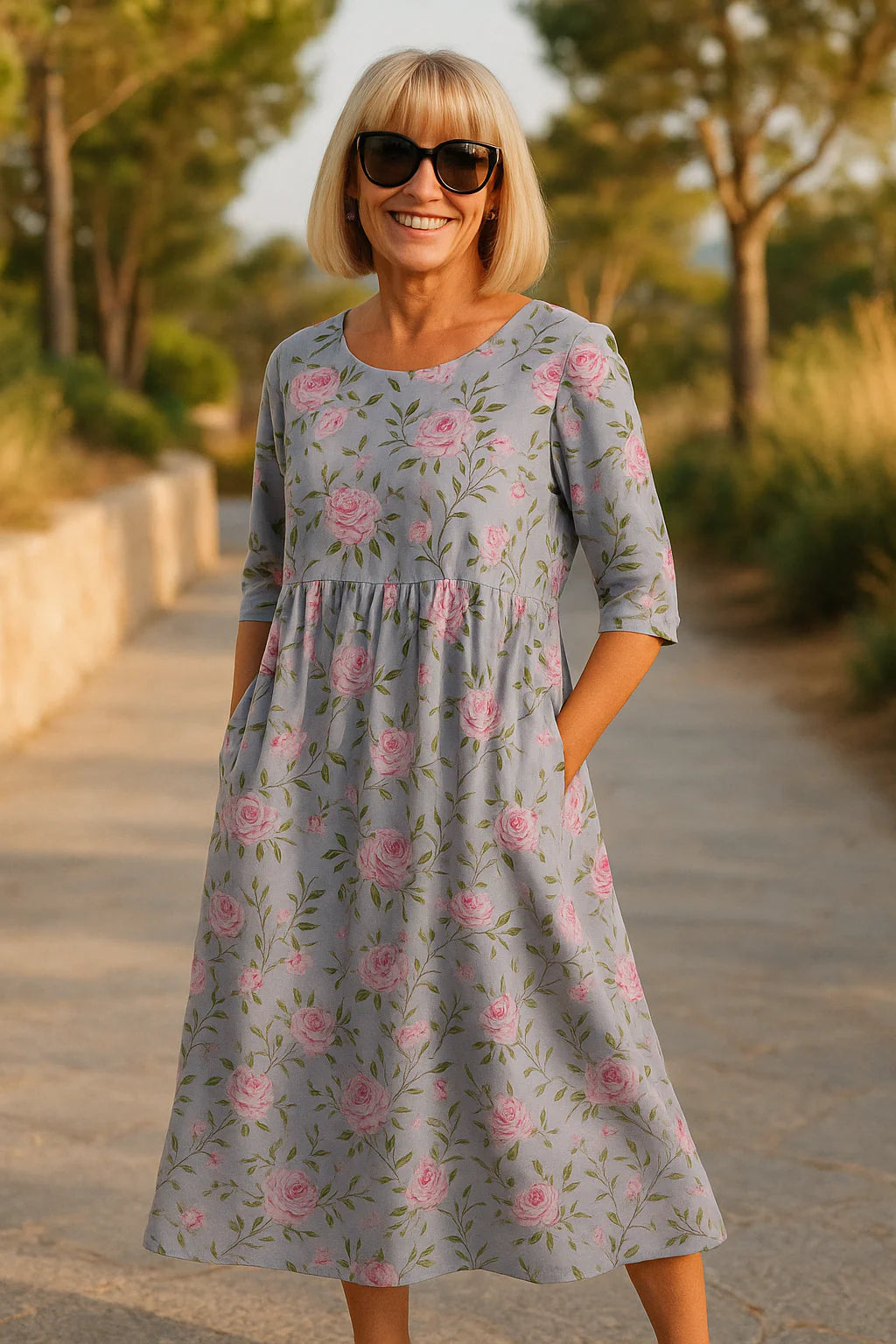 Eliza | Relaxed Midi Dress - Effortless Elegance, Everyday Comfort D
