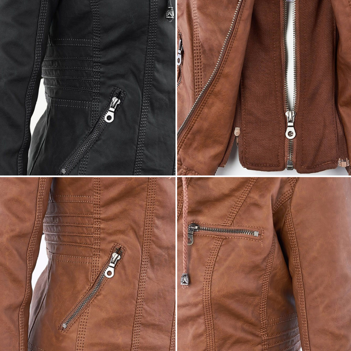 Teagan | Hooded Moto Jacket
