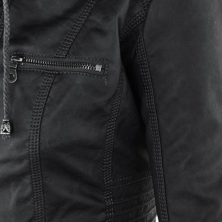 Teagan | Hooded Moto Jacket