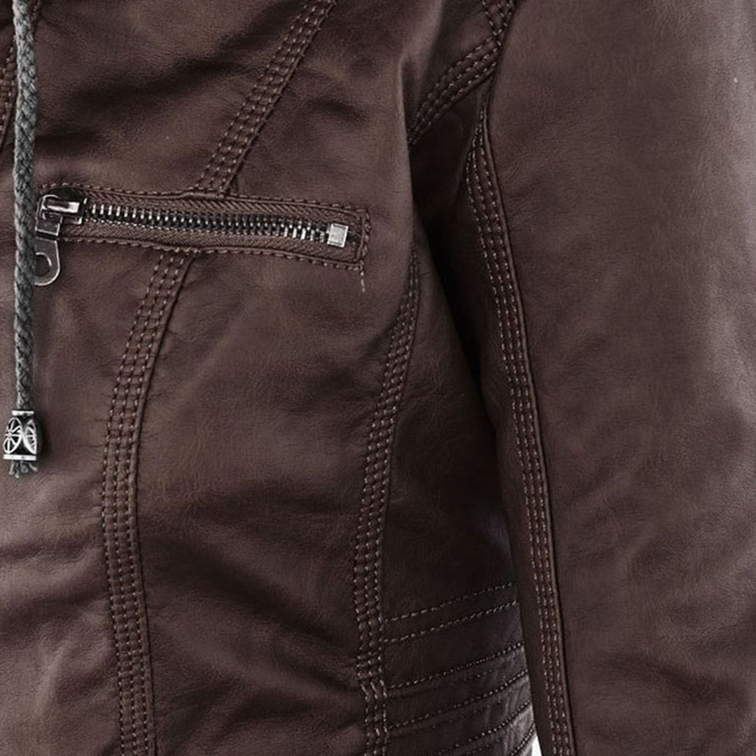 Teagan | Hooded Moto Jacket