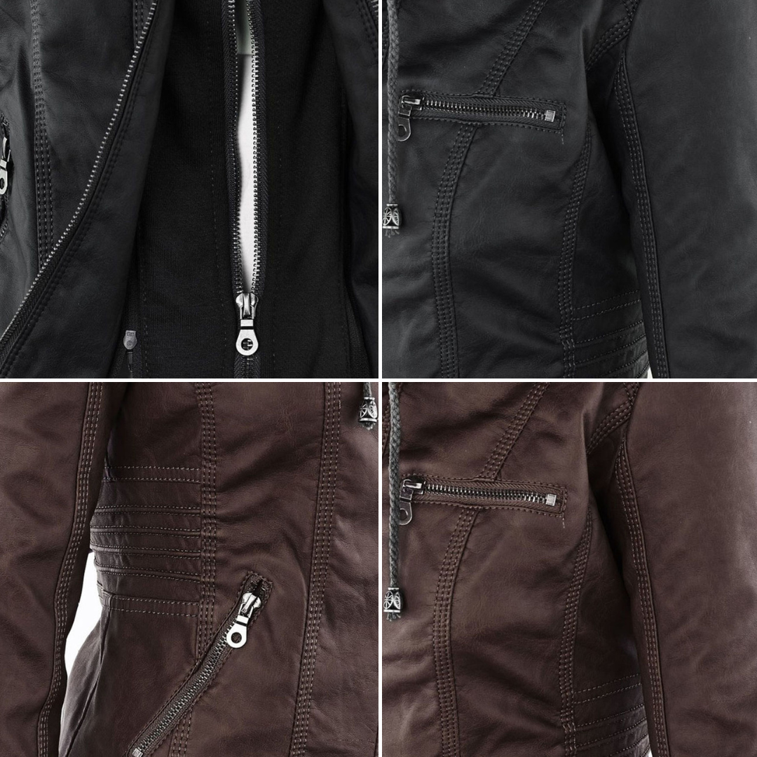 Teagan | Hooded Moto Jacket