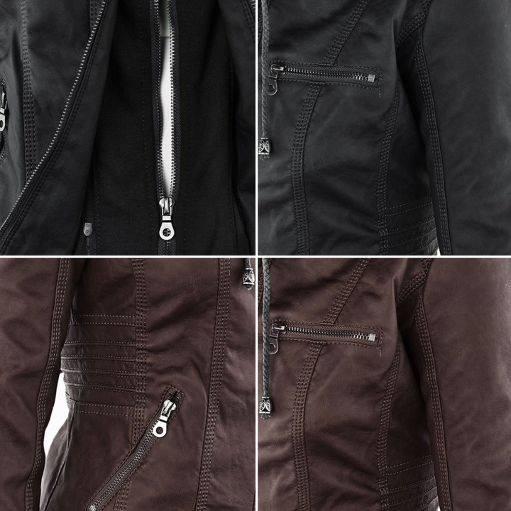 Teagan | Hooded Moto Jacket