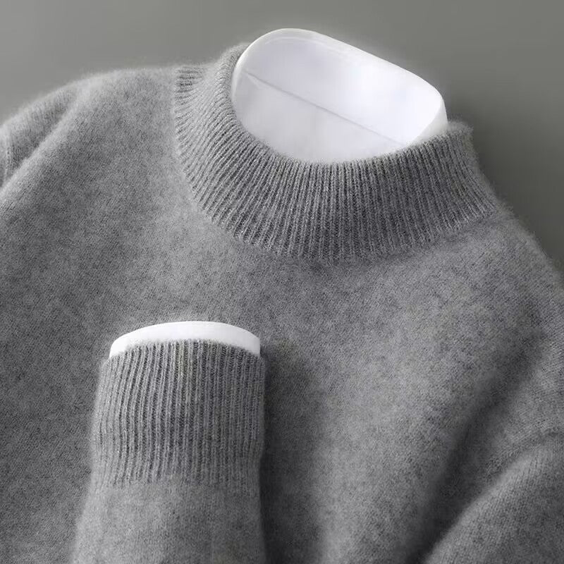 Alistair | Ribbed Mock-Neck Knit Jumper