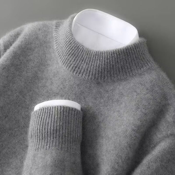 Alistair | Ribbed Mock-Neck Knit Jumper