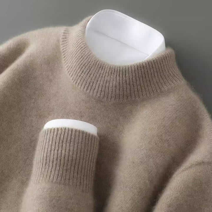 Alistair | Ribbed Mock-Neck Knit Jumper