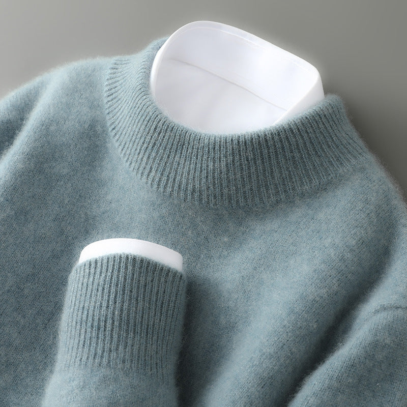 Alistair | Ribbed Mock-Neck Knit Jumper