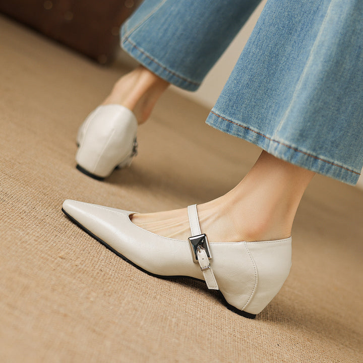 Selma | Pointed-Toe Mary Jane Flat