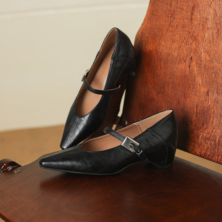 Selma | Pointed-Toe Mary Jane Flat
