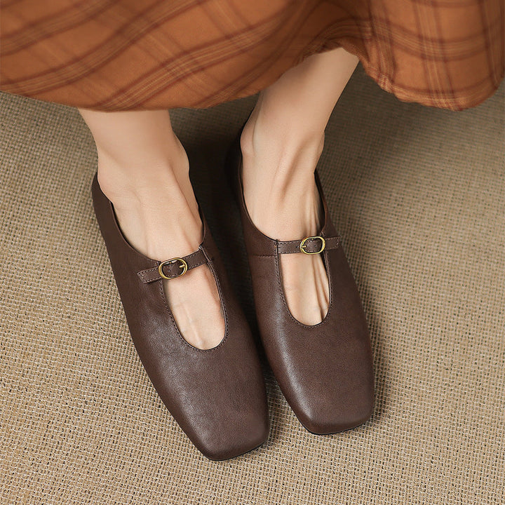 Maud | High-Vamp Mary Jane Flat