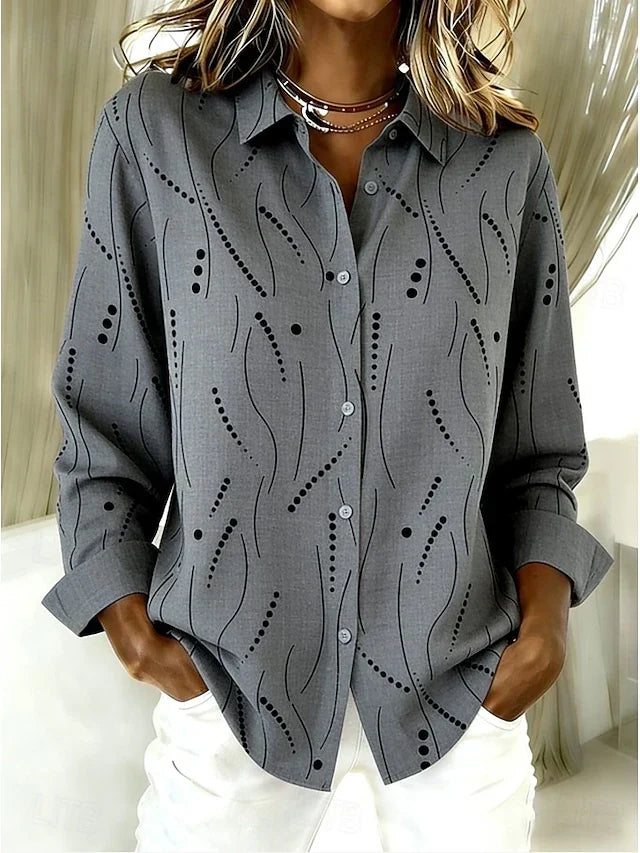 Thistle | Abstract Line &amp; Dot Print Blouse