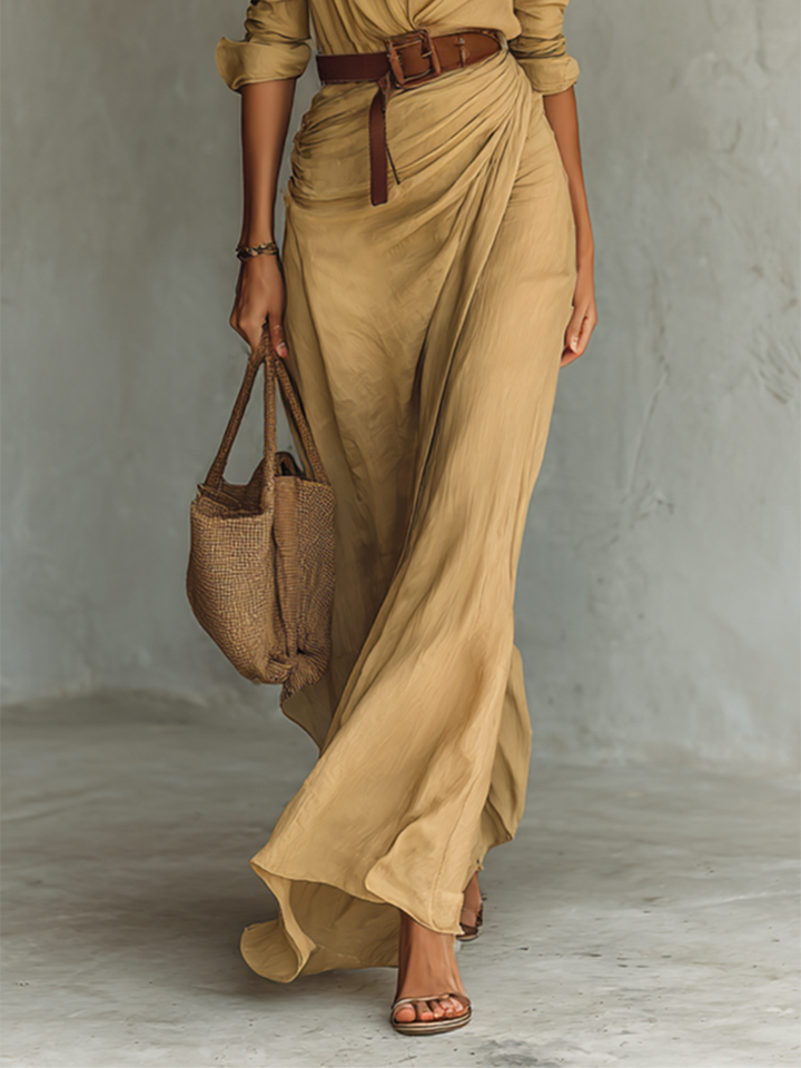 Eugénie | Relaxed Belted Maxi Dress