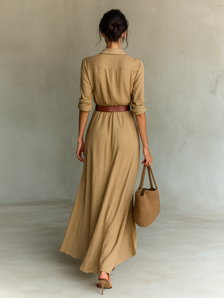 Eugénie | Relaxed Belted Maxi Dress
