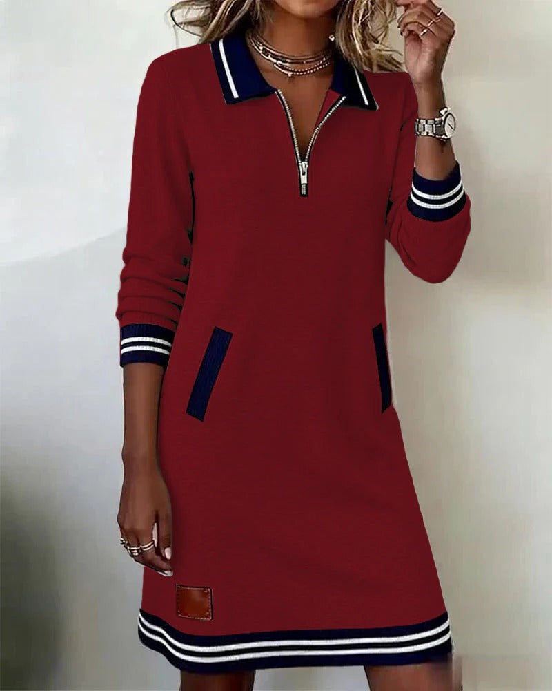 Mireille | Zip Collar Dress