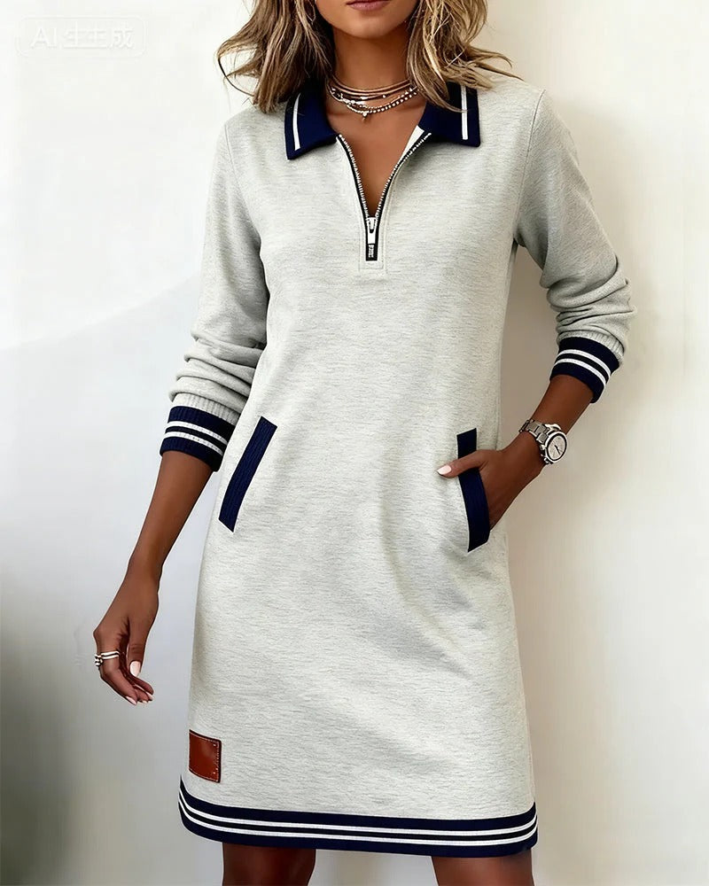 Mireille | Zip Collar Dress