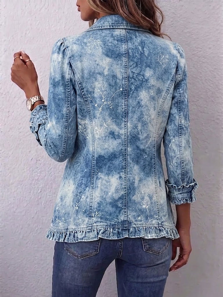 Coralie | Gradient Botanical Frill Jacket