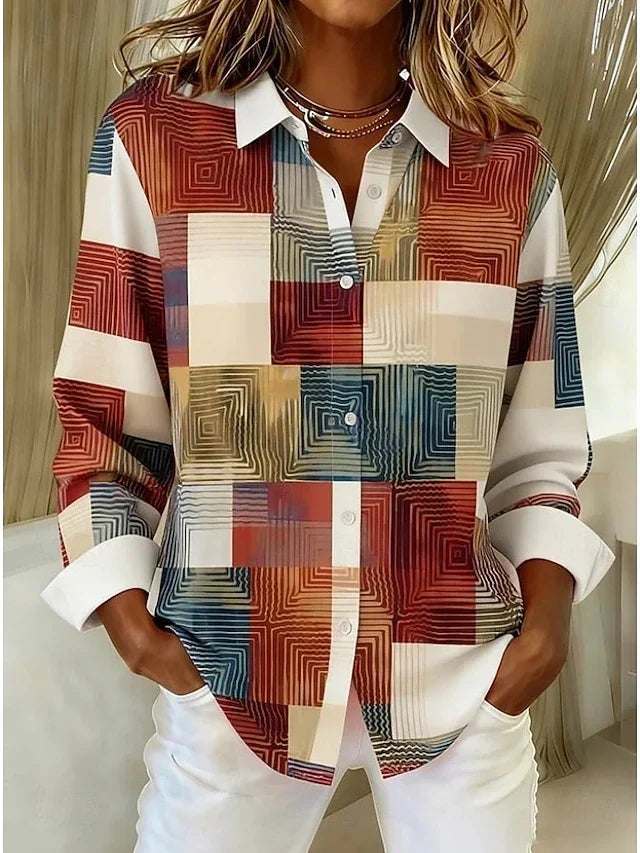 Harwell | Patchwork Colour-Block Button-Front Shirt